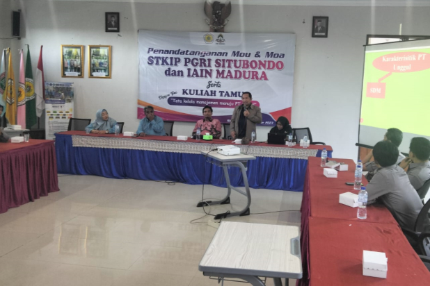 KAPRODI IQT MENJADI PEMATERI KULIAH TAMU DALAM PENANDATANGANAN MOU DAN MOA STKIP PGRI SITUBONDO DENGAN IAIN MADURA